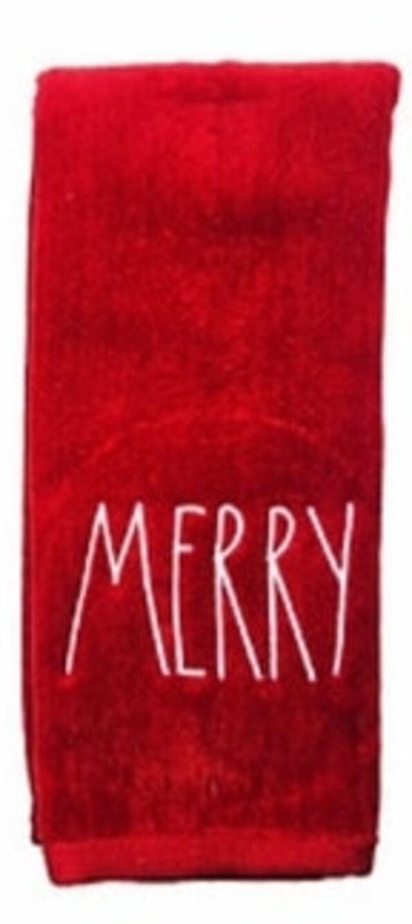 (2) Merry Christmas Hand Towel (Merry)